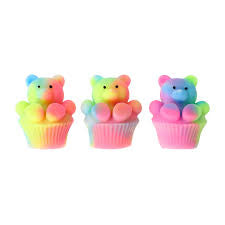 3 PACK CUPCAKE BEARS - SCENTED